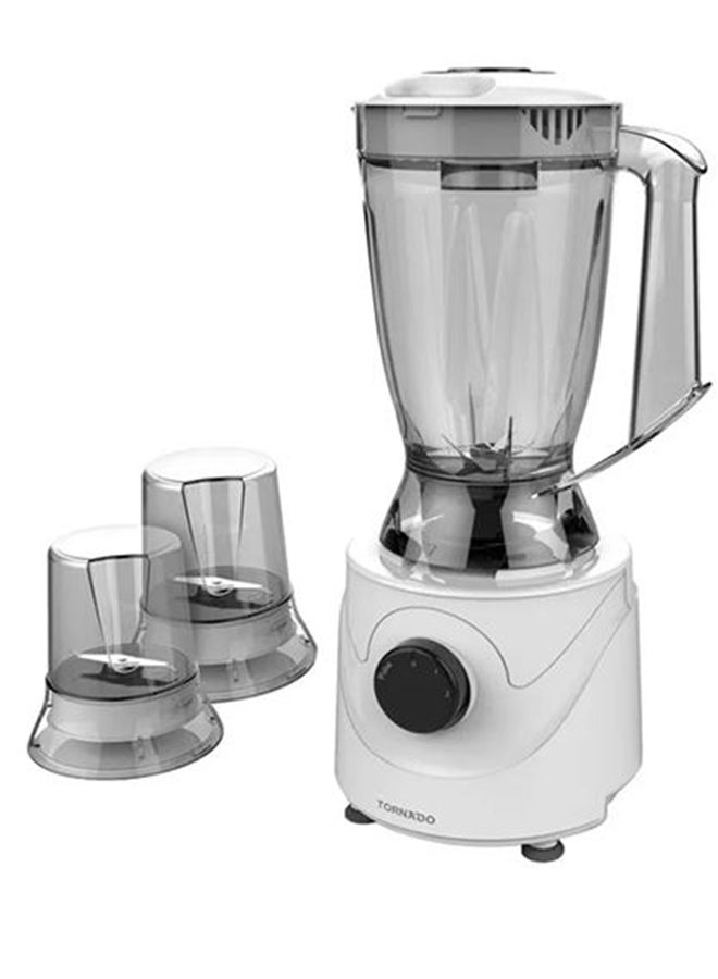 تورنيدو - خلاط كهربائي 1.5 لتر 2 مطحنة 1.5 L 400 W BL400/2-WHITE أبيض - Image 1