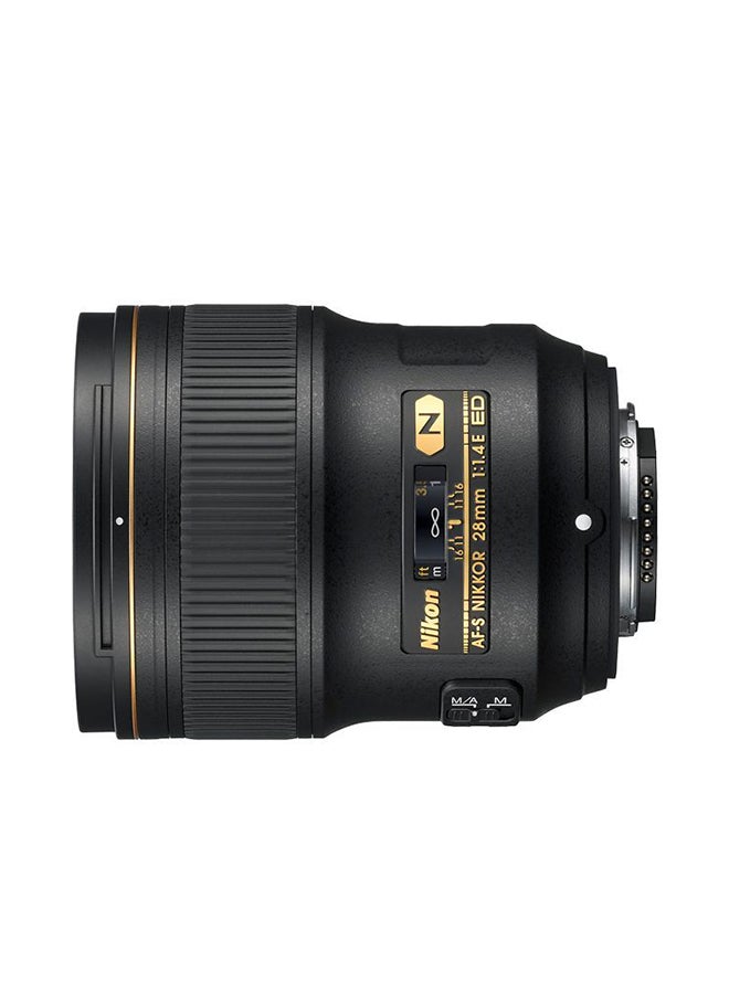 Nikon - AF-S Nikkor 28mm f/1.4E ED Fixed Zoom SLR Camera Lens Black - Image 1