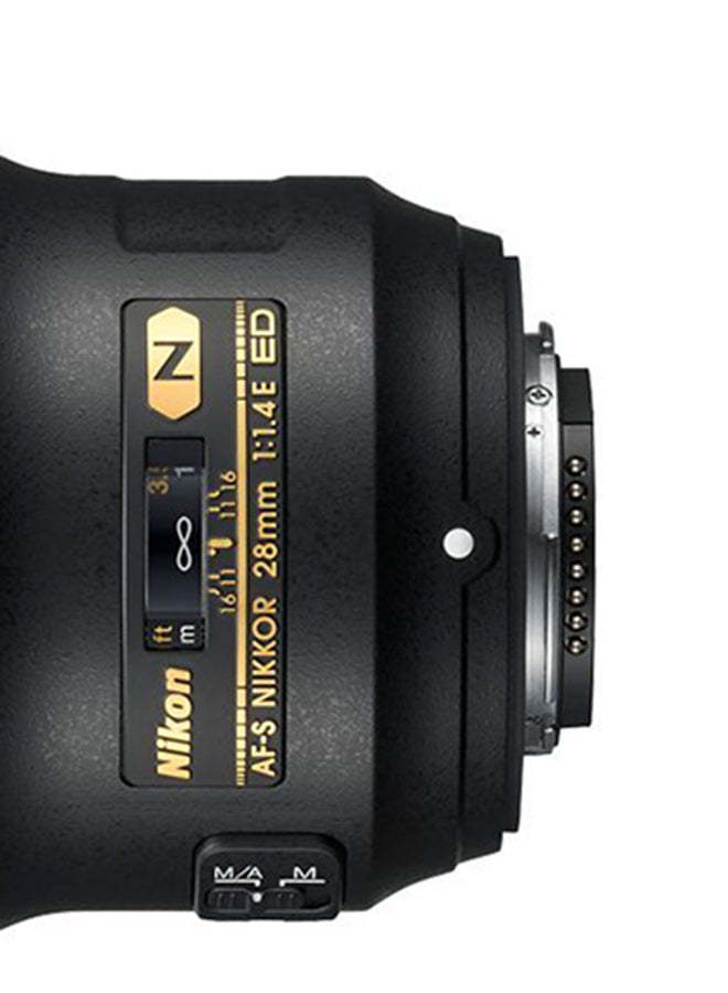 Nikon - AF-S Nikkor 28mm f/1.4E ED Fixed Zoom SLR Camera Lens Black - Image 1