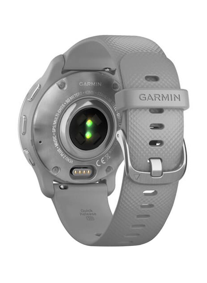 GARMIN - Venu 2 Plus Health Fitness - 43MM - Up To 9 Days Of Battery Life - 1.3"inch Amoled Display, Scratch Resistant, Corning® Gorilla® Glass 3, Heart Rate Monitor, All Day Stress Monitor, Advanced GPS Features, Smart Notification, iOS and Android Compatible Silver - Image 1