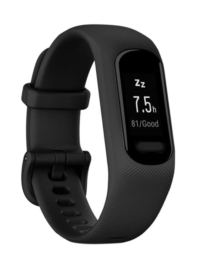 GARMIN - Vivosmart  5 - S/M - Up To 7 Days Battery Life - 0.41"inch Oled Display, Scratch Resistant, Acrylic, Heart Rate Monitor, Stress Tracking, GPS Tracking, Steps Tracking, iOS and Android Compatible Black - Image 1