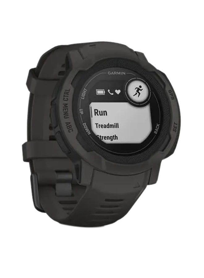 GARMIN - Instinct 2 - 45MM - Up To 28 Days Battery Life - Scratch Resistant, Chemically Strengthened Glass, Heart Rate Monitor, Stress Tracking, Tough Rugged GPS Enabled , Smart Notification, iOS and Android Compatible Graphite - Image 1