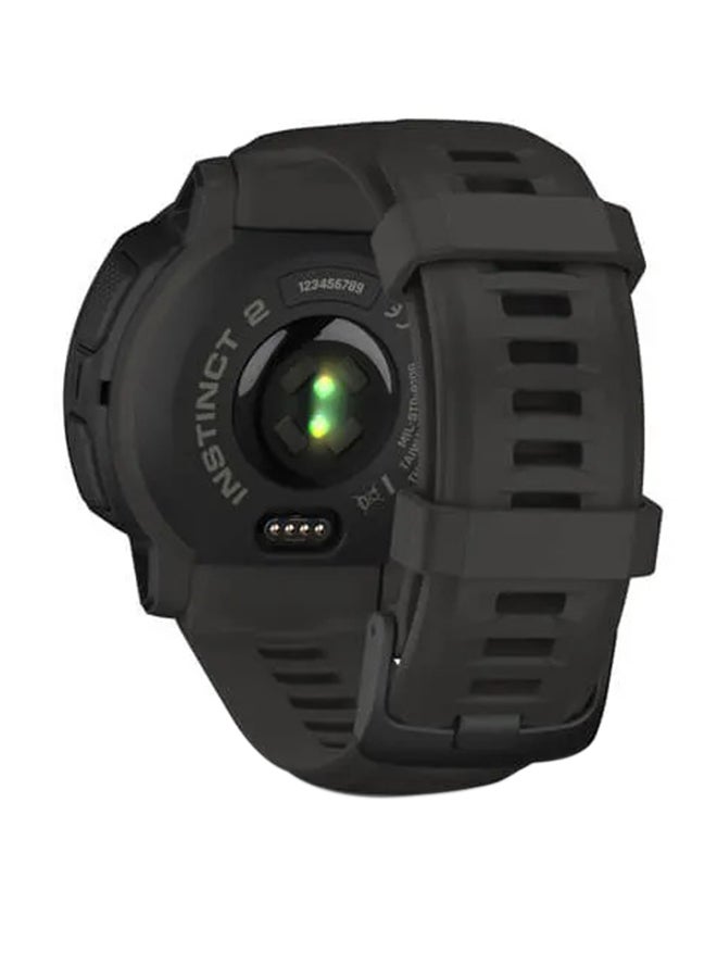 GARMIN - Instinct 2 - 45MM - Up To 28 Days Battery Life - Scratch Resistant, Chemically Strengthened Glass, Heart Rate Monitor, Stress Tracking, Tough Rugged GPS Enabled , Smart Notification, iOS and Android Compatible Graphite - Image 1