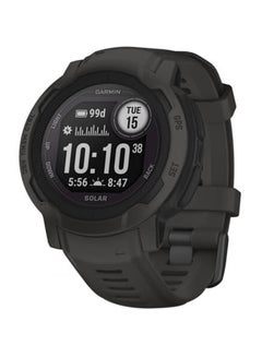 GARMIN Instinct 2 Solar - 45MM - Up To 28 Days Battery Life - Scratch Resistant, Power Glass™, Heart Rate Monitor, All Day Stress Monitor, Tough Rugged GPS Enabled , Smart Notification, iOS and Android Compatible Graphite  - Image 1