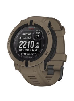 GARMIN Instinct 2 Solar Tactical Edition - 45MM - Unlimited Battery Life In Smartwatch Mode with Solar Charging1 - Military Standard Toughness, Scratch Resistant, Power Glass™, Heart Rate Monitor, All Day Stress Monitor, Tactical-Specific Features include Night Vision Compatibility and More for Field Ops , Advanced GPS Features, iOS and Android Compatible Coyote  - Image 1