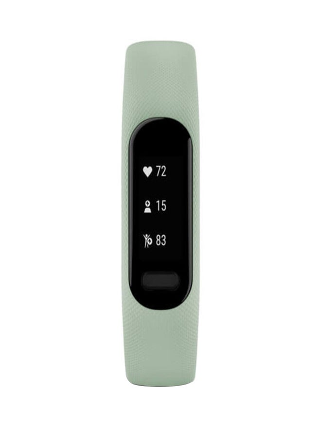 جارمين - Vivosmart 5 - S/M - عمر بطارية يصل إلى 7 أيام - شاشة OLED مقاس 0.41 بوصة، مقاومة للخدش، أكريليك، مراقب معدل ضربات القلب، تتبع الإجهاد، تتبع نظام تحديد المواقع، تتبع الخطوات، متوافق مع iOS وأندرويد كول مينت - Image 1