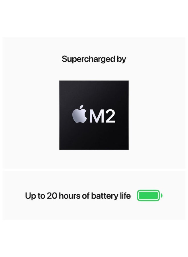 Apple - MacBook Pro MNEJ3 13-Inch Display : Apple M2 chip with 8-core CPU and 10-core GPU, 512GB SSD- English Arabic Keyboard Space Grey - Image 1