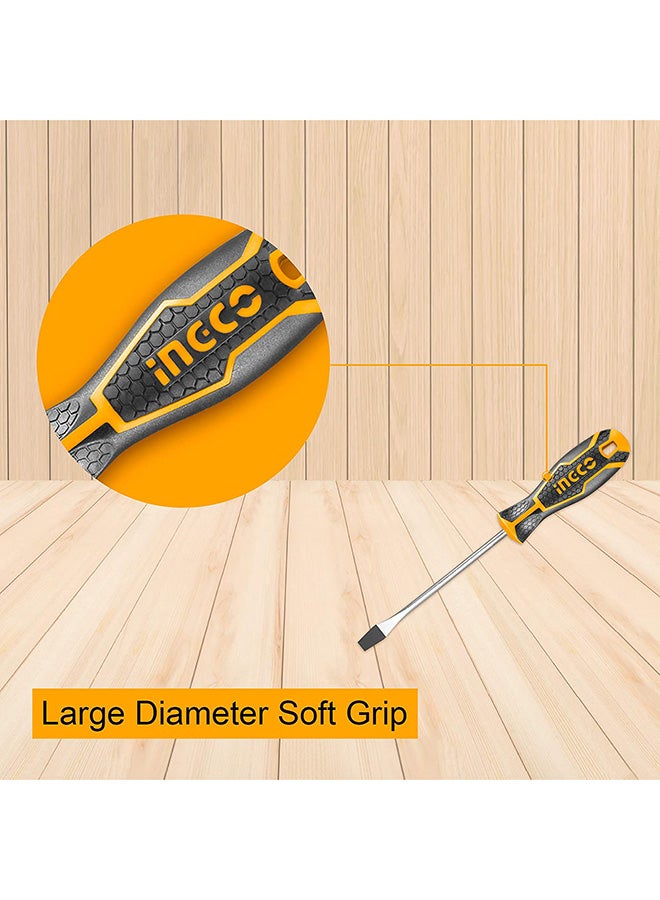 INGCO 6-Piece CR-V Screwdriver Set Orange/Black/Silver - Image 4