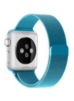 MARGOUN Stainless Steel Milanese Loop Mesh Band for Apple Watch 7/6/SE/5/4/3/2/1 42mm/44mm/45mm Sky Blue  - Image 2