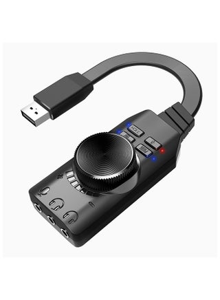 Gs3 Usb 2.0 External Sound Card Virtual 7.1 Channel Black - v1655709071/N42644766A_1