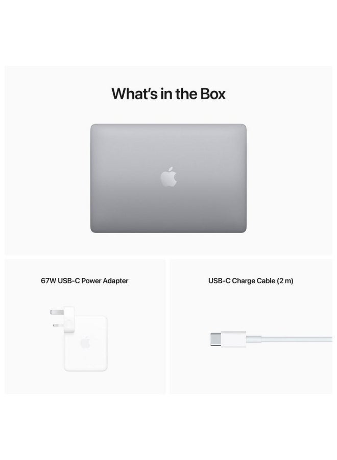 Apple - MacBook Pro MNEQ3 13-Inch Display : Apple M2 chip with 8-core CPU and 10-core GPU, 512GB SSD- English Arabic Keyboard Silver - Image 1