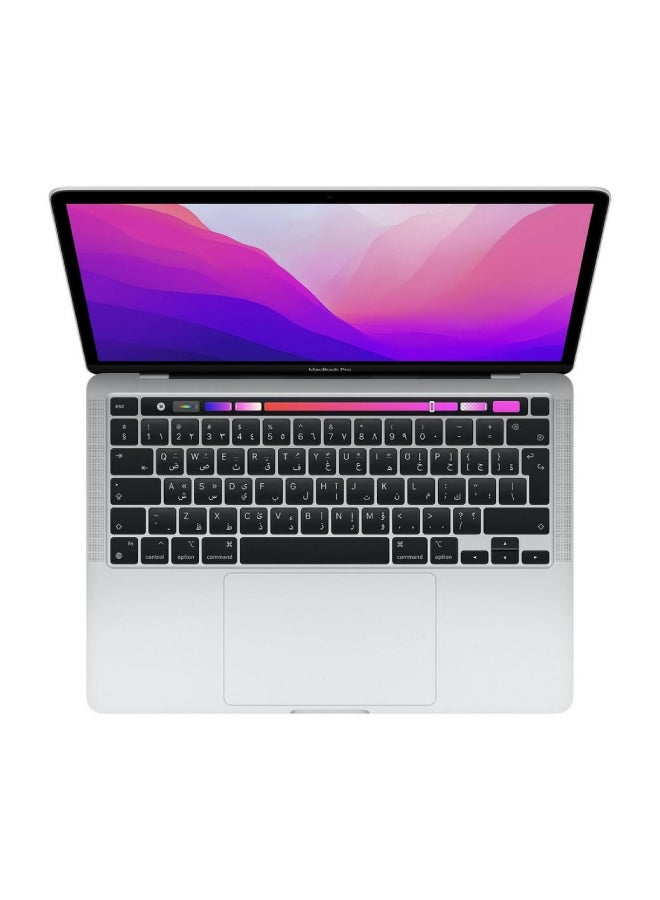 Apple - MacBook Pro MNEQ3 13-Inch Display : Apple M2 chip with 8-core CPU and 10-core GPU, 512GB SSD- English Arabic Keyboard Silver - Image 1