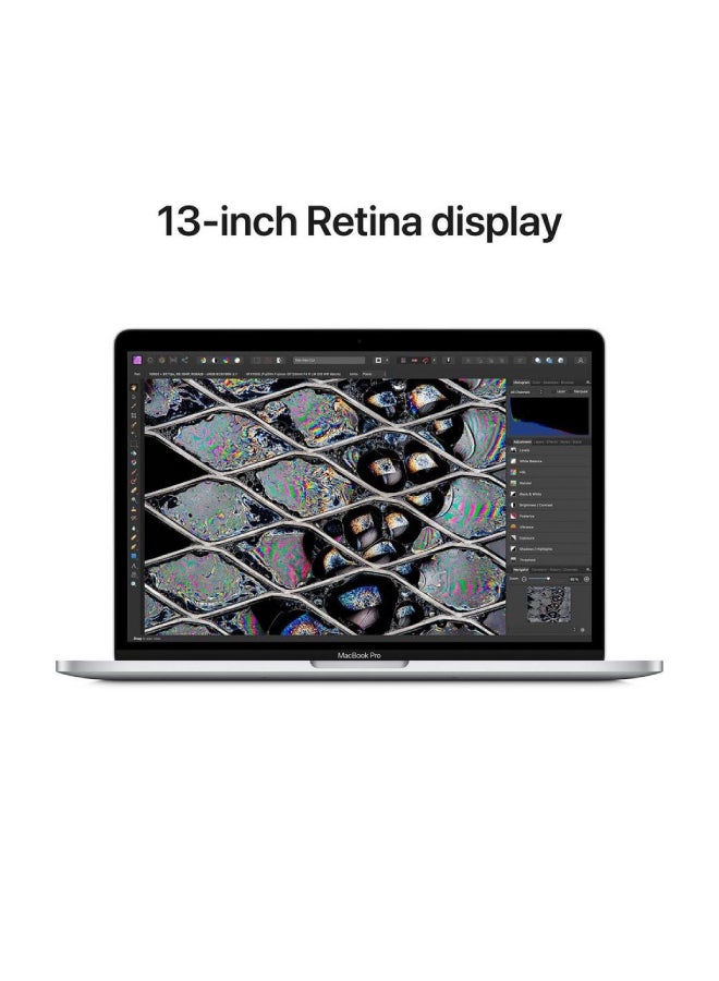 Apple - MacBook Pro MNEQ3 13-Inch Display : Apple M2 chip with 8-core CPU and 10-core GPU, 512GB SSD- English Arabic Keyboard Silver - Image 1
