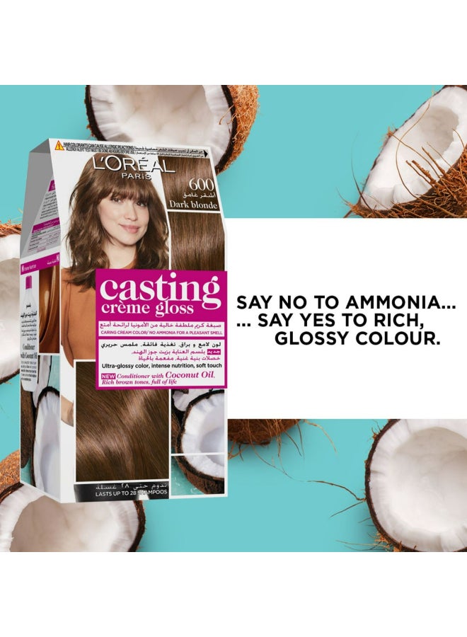 L'OREAL PARIS - Casting Creme Gloss 600 Dark Blonde 48+72+60ml - Image 1