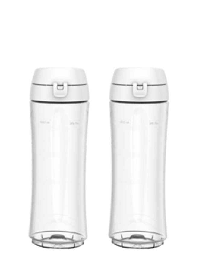 Moulinex - Fresh&Go Personal Blender with 2 On the go Bottles, Plastic, convenient for everyday healthy smoothies 600 ml 350 W LM1KJ127 White - Image 1