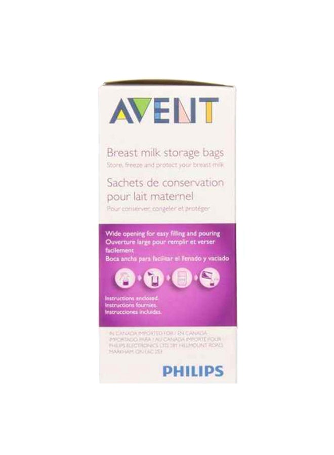 PHILIPS AVENT Pack Of 50 Breast Milk Storage Bags - Clear  - Image 3