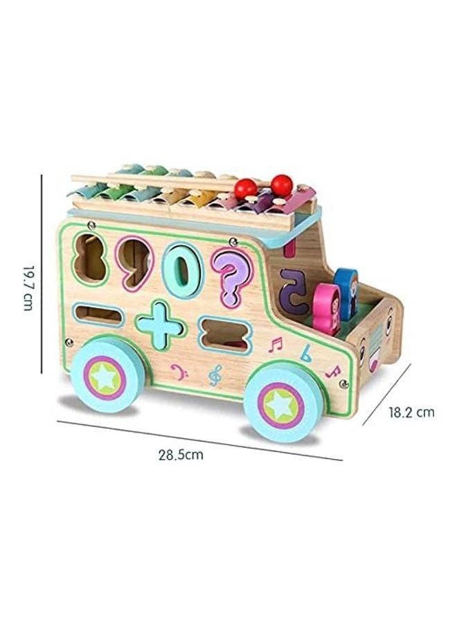 بيبي لاف لعبة سيارة إكسيليفون خشبية مع حروف وأرقام 19.7x28.5x18.2سم - Image 5