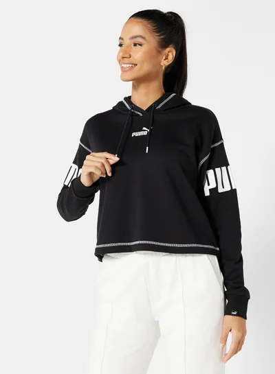 PUMA Power Logo Hoodie Black