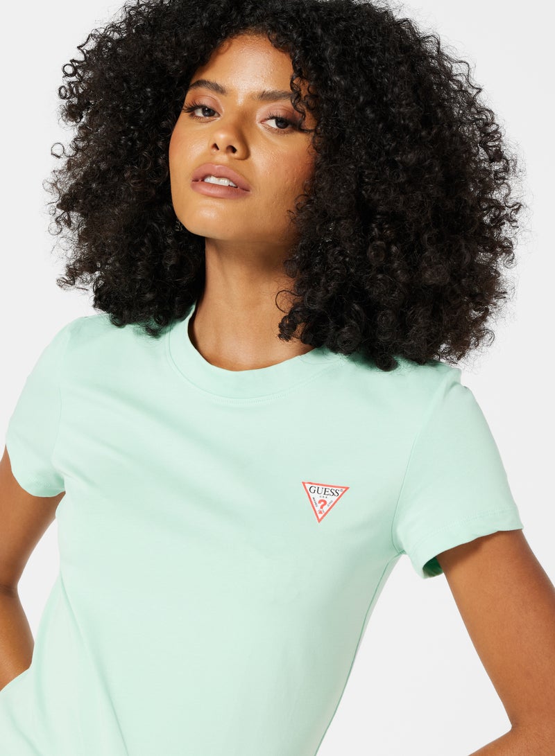 Mini Triangle Logo T-Shirt Mint