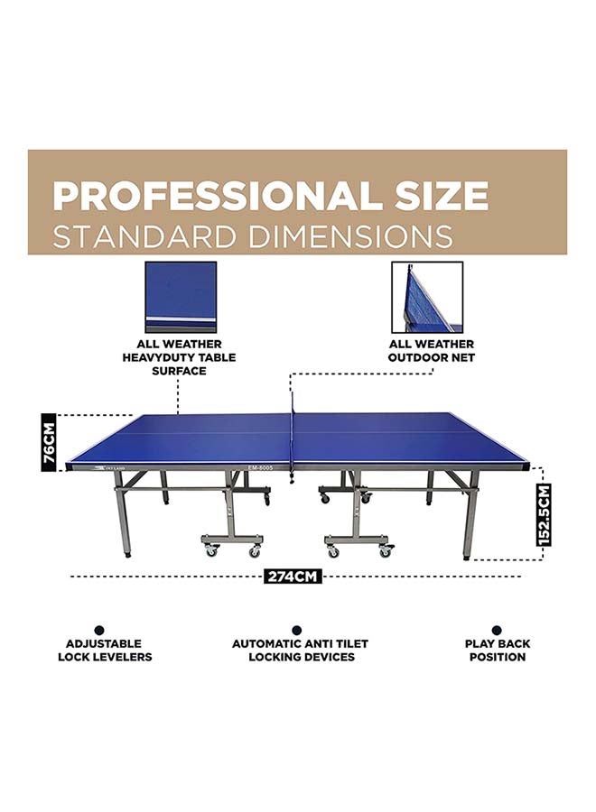SkyLand Rollaway Indoor Tennis Table  - Image 2