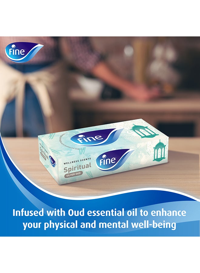 Fine Sterilized Facial Tissues 2 Ply 120 Sheets Pack of 5 White  - Image 3