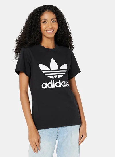 adidas Originals Boyfriend Trefoil Tshirt Black/White