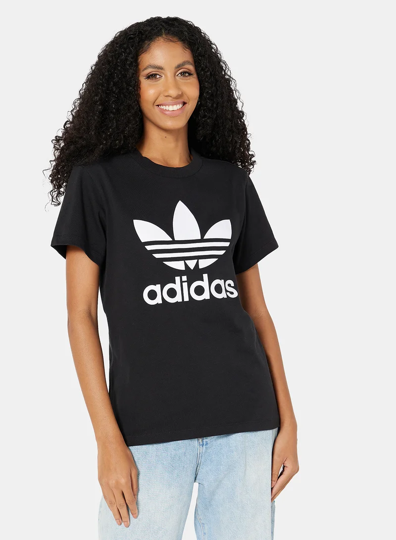 adidas Originals Boyfriend Trefoil Tshirt Black/White