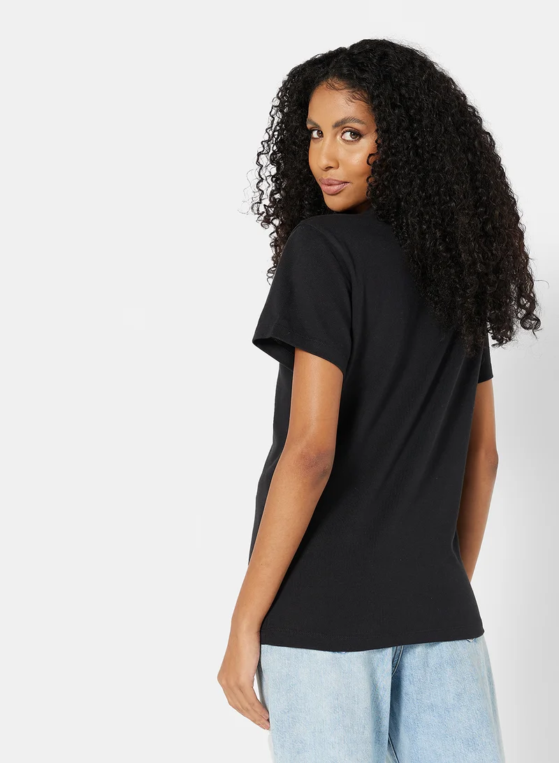 adidas Originals Boyfriend Trefoil Tshirt Black/White