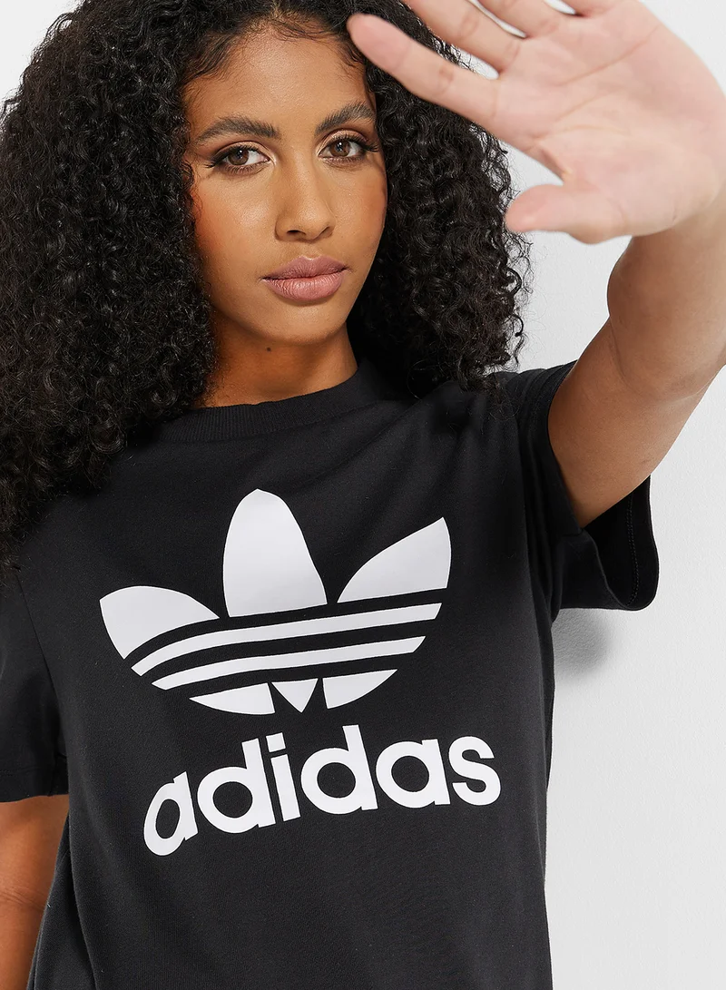 adidas Originals Boyfriend Trefoil Tshirt Black/White