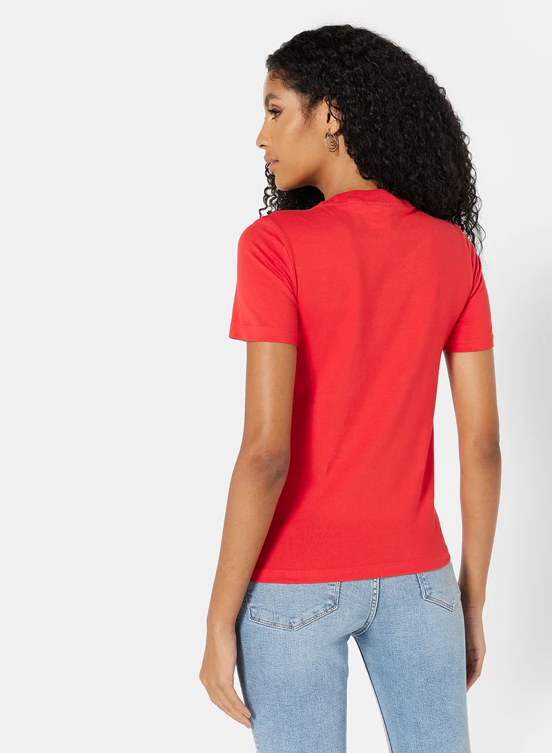 adidas Originals Trefoil Short Sleeves T-Shirt Lush Red/White