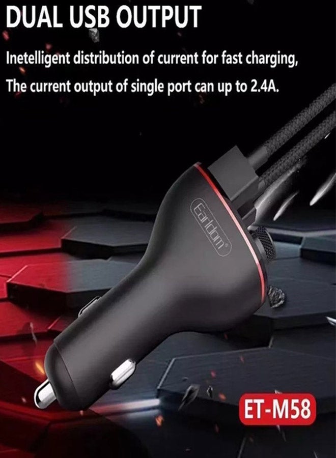 Earldom Wireless FM Car Charger Kit Black - Image 4