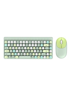 Colorful Wireless Keyboard And Mouse Combo Green