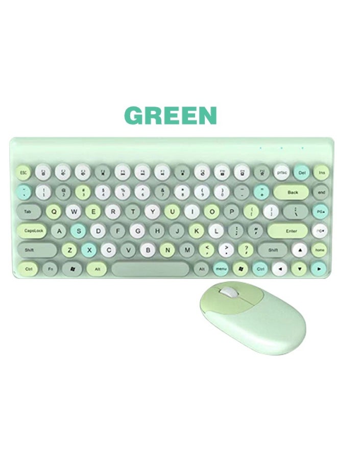 Forev - Colorful Wireless Keyboard And Mouse Combo Green - Image 1