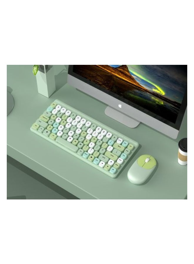 Forev - Colorful Wireless Keyboard And Mouse Combo Green - Image 1