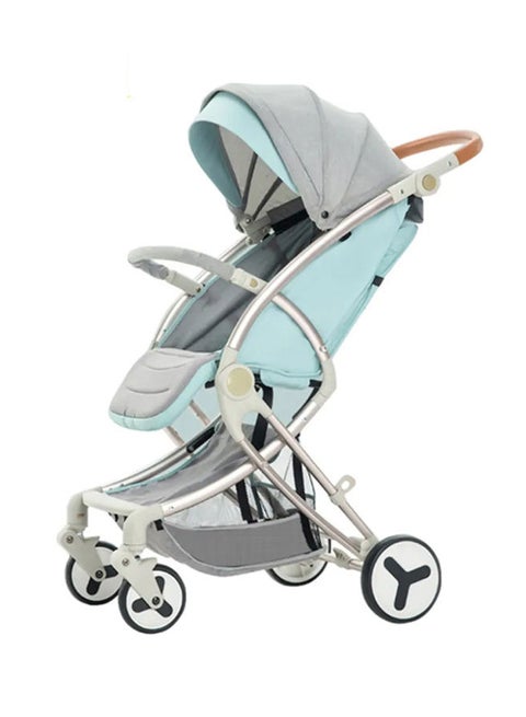 Featherlite A1 Lightweight Air Travel Baby Stroller With Five Point Safety And Removable Canopy - Green