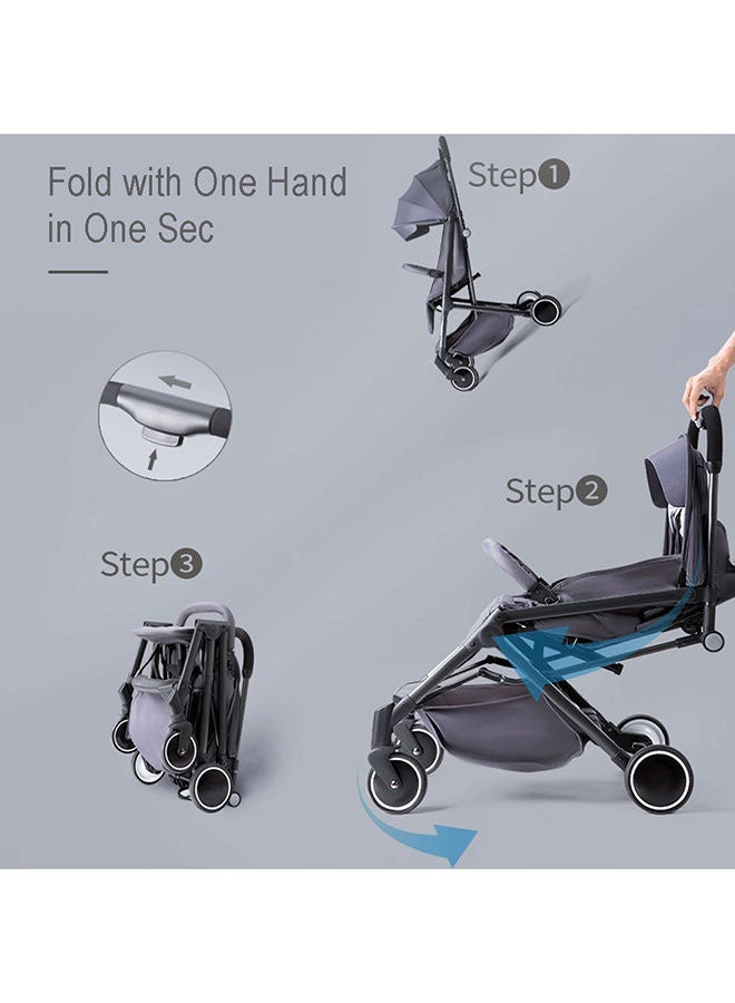 TEKNUM - Travel Lite Stroller With Sunveno Diaper Bag Black With Hooks Grey - Image 1