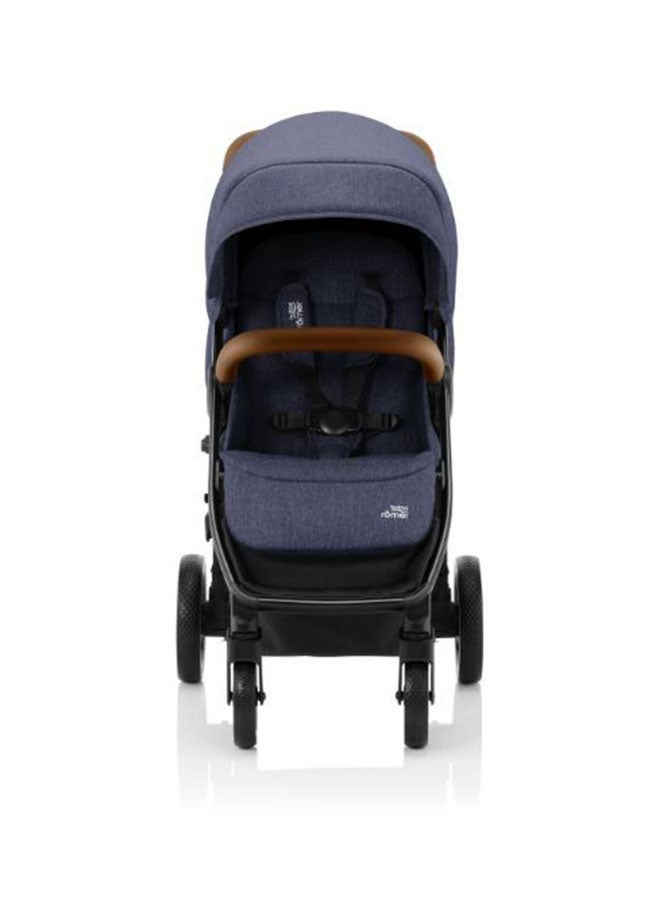 Britax Romer B-Agile R Push Chair With Brown Handle 0 - 4 Years Navy Ink  - Image 3
