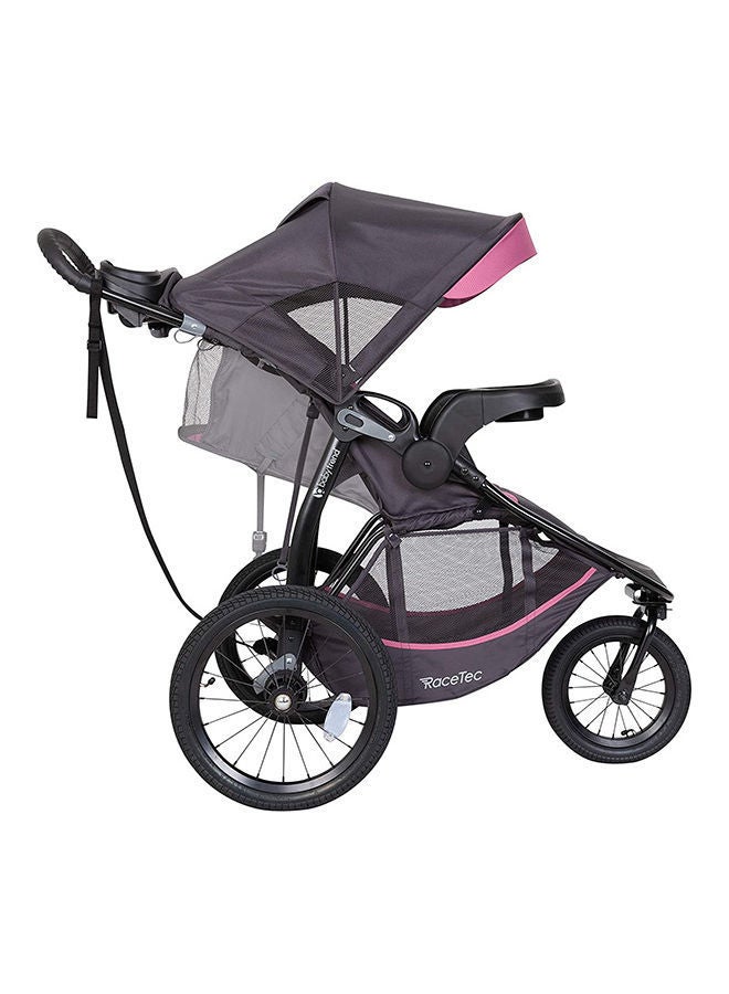 babytrend Expedition Race Tec Jogger Stroller, ( 6 Months to 3 Years ) Foldable, UPF 50+ Canopy, Multi-Recline, 5-Point Harness,- Pink/Black - Image 2
