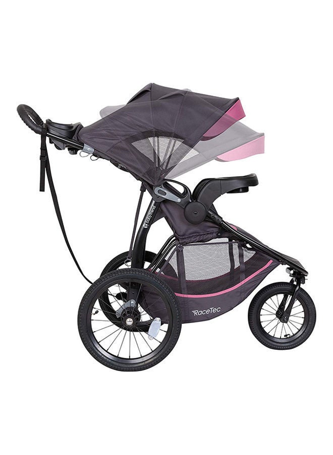 babytrend Expedition Race Tec Jogger Stroller, ( 6 Months to 3 Years ) Foldable, UPF 50+ Canopy, Multi-Recline, 5-Point Harness,- Pink/Black - Image 4
