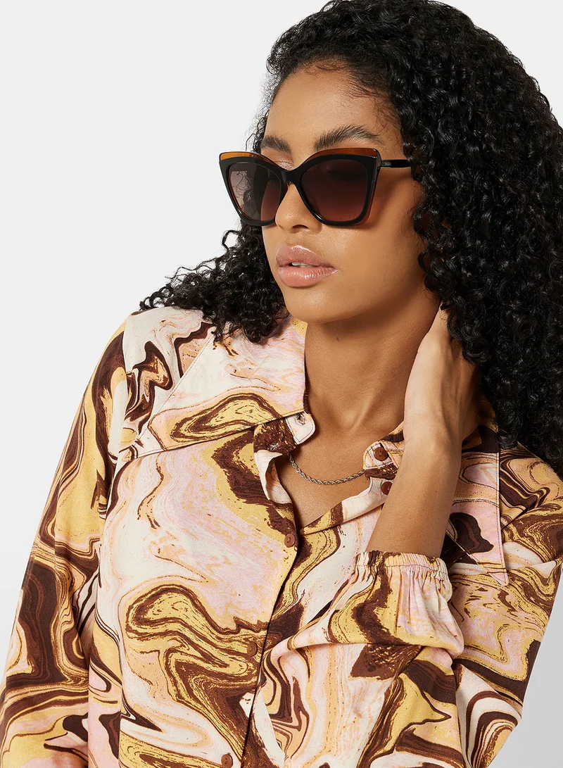MCM Women's Full Rim Acetate Butterfly Sunglasses - Lens Size: 55 mm