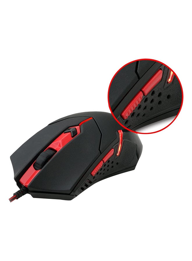 REDRAGON - Redragon K552-BB Gaming Keyboard and Mouse, Large Mouse Pad, PC Gaming Headset with Microphone Combo 87 Key Mechanical Keyboard with Blue Switches for Windows PC Games-Keyboard Mouse Pad Head - Image 1