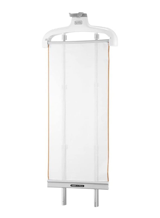 BLACK+DECKER - Twin Pole Garment Steamer, Fast Heating, 35g/min Steam Rate, 6 Steam Levels, Stainless Steel Head, Auto Cut-Off,Extended Steaming Capacity, 1.5 L 2400 W GST2400-B5 White/Gold - Image 1