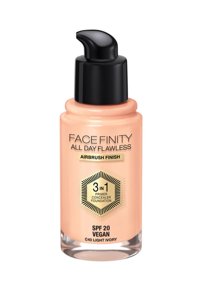 Max Factor - Facefinity All Day Flawless 3 In 1 Foundation C40 Light Ivory - Image 1
