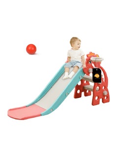 Kidle 2 In 1 Multi-Function Children's Slide With Basketball Hoop 135x53x67cm  - Image 1
