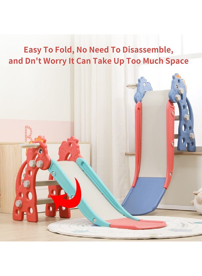 Kidle 2 In 1 Multi-Function Children's Slide With Basketball Hoop 135x53x67cm  - Image 4