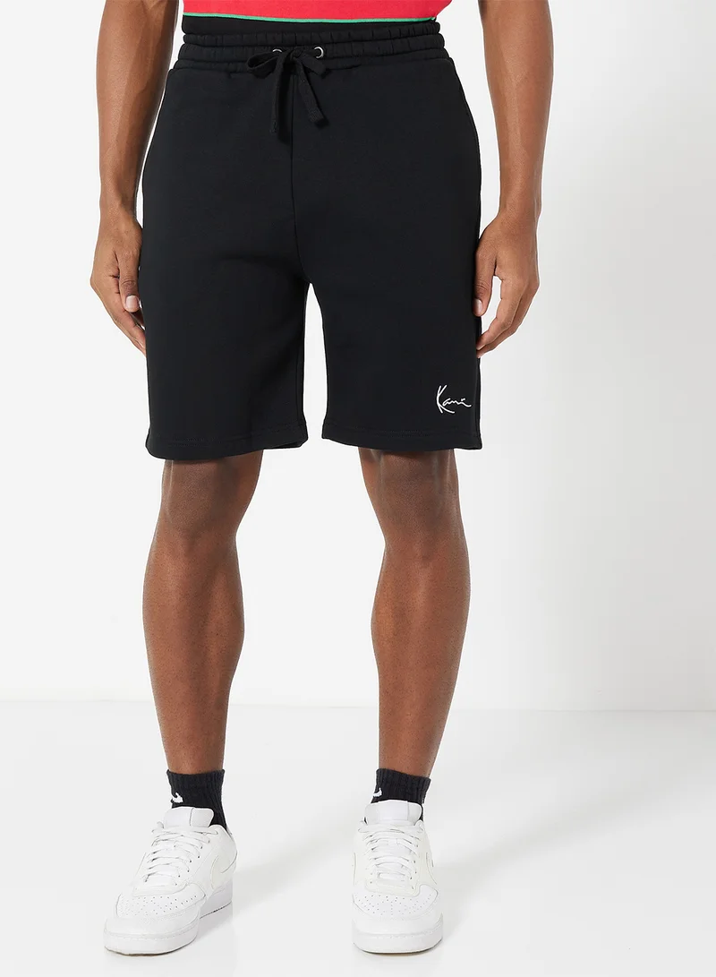 Karl Kani Signature Fleece Shorts Black