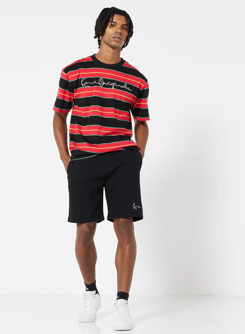Karl Kani Signature Fleece Shorts Black