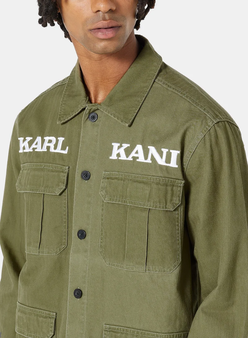 Karl Kani Retro Utility Shirt Jacket Green