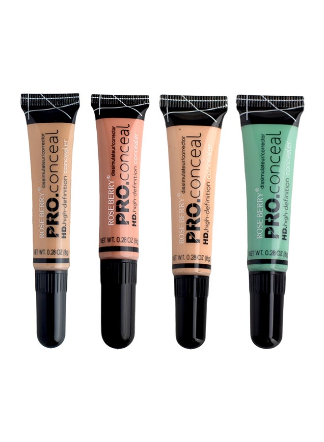 ROSE BERRY 4-Piece Pro Concealer HD High Definition Multicolour  - Image 1