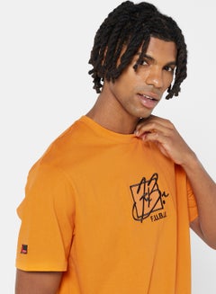FUBU Script Essential T-Shirt Orange  - Image 3